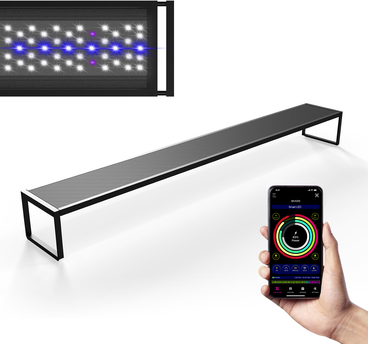 LED Akvaryum ışığı MICMOL Extr - Plant Parent App incelemesi ve fiyatı
